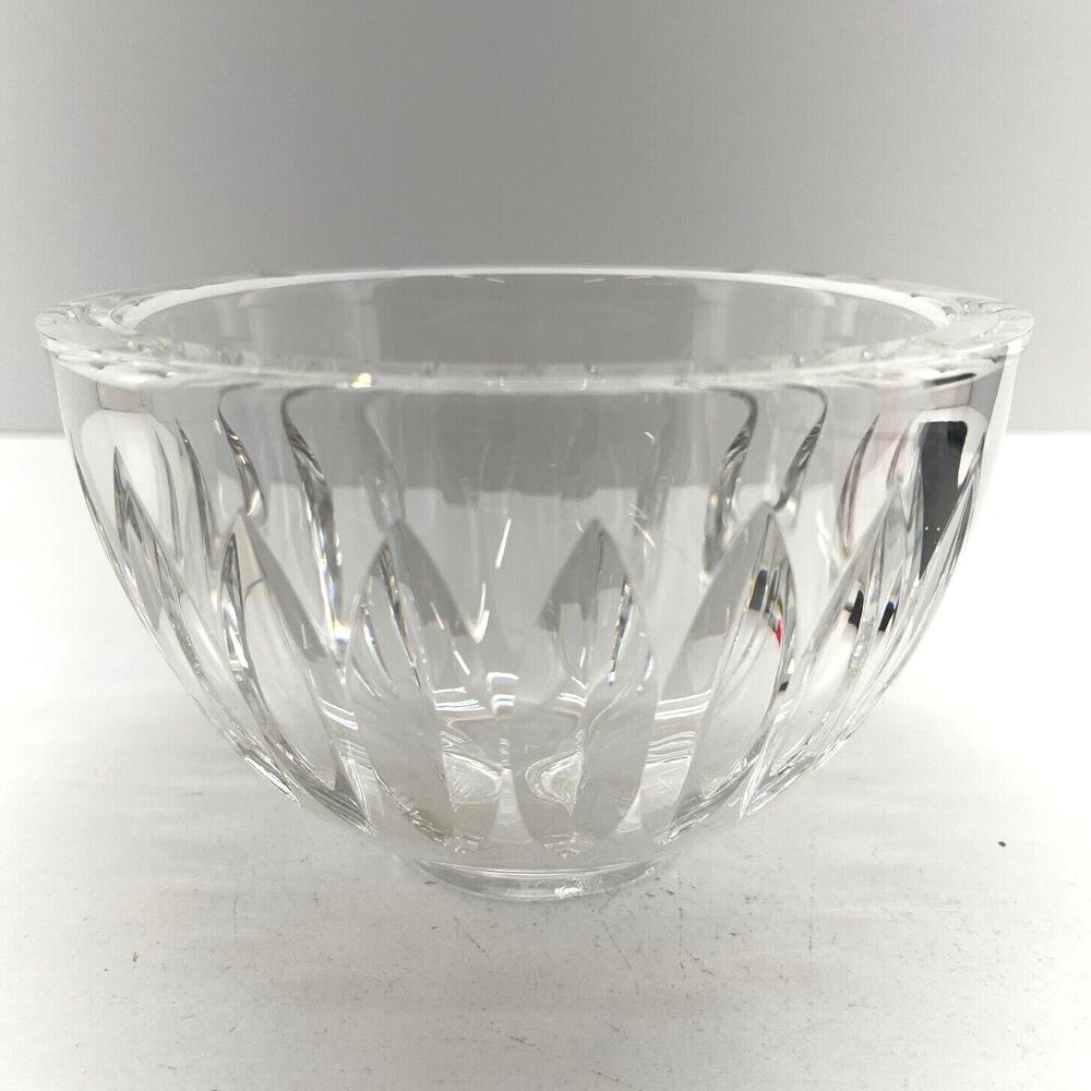 Vintage Lead Crystal Cut Glass Serving Bowl 5" X 4" Open Sugar Bowl Finger Bowl